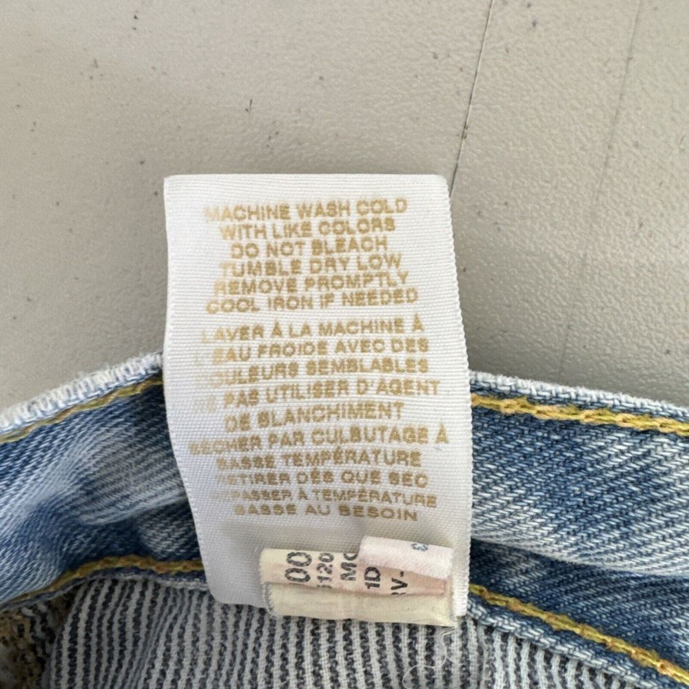 American Eagle‎ Jeans Mens Sz 34x34 (33x32) Low Loose Distressed Thrashed Grunge - Picture 10 of 13